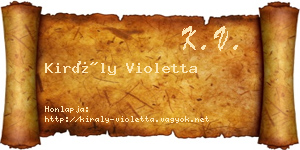 Király Violetta névjegykártya
