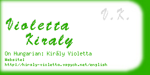 violetta kiraly business card